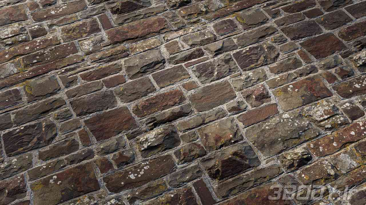 متریال دیوار سنگی stone wall عکس 1